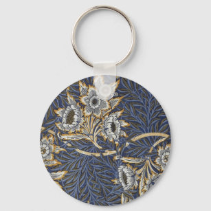 William Morris Tulip and Willow Floral Pattern Key Ring