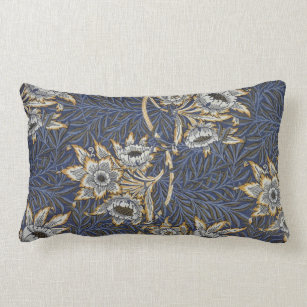 William Morris Tulip and Willow Floral Pattern Lumbar Cushion