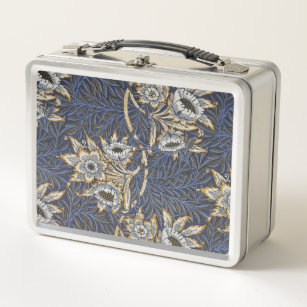 William Morris Tulip and Willow Floral Pattern Metal Lunch Box