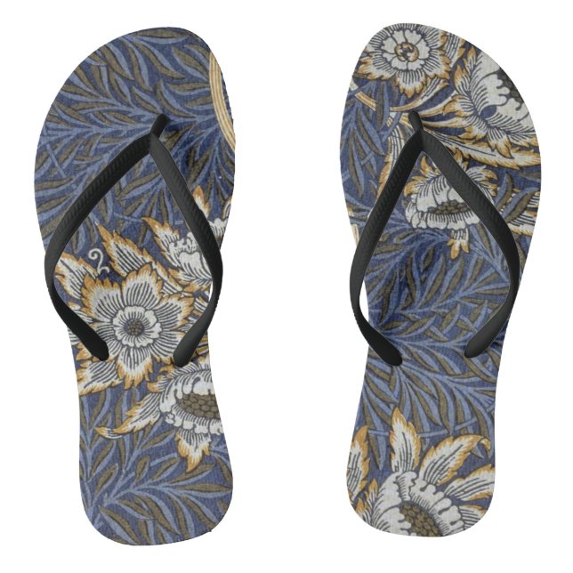William Morris Tulip and Willow Floral Pattern Thongs (Footbed)