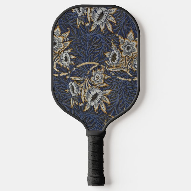 william morris tulip and willow tapestry pattern pickleball paddle (Front)