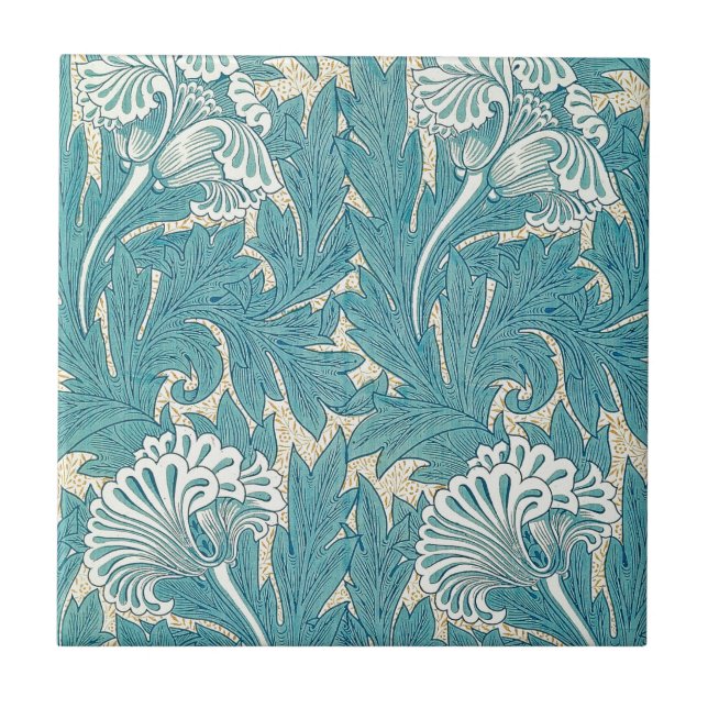 William Morris Tulip Ceramic Tile (Front)
