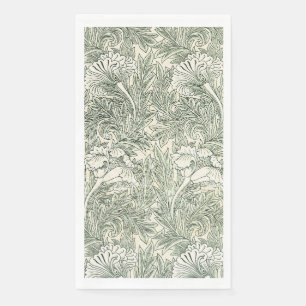 William Morris Tulip Green Floral Art Print Napkin