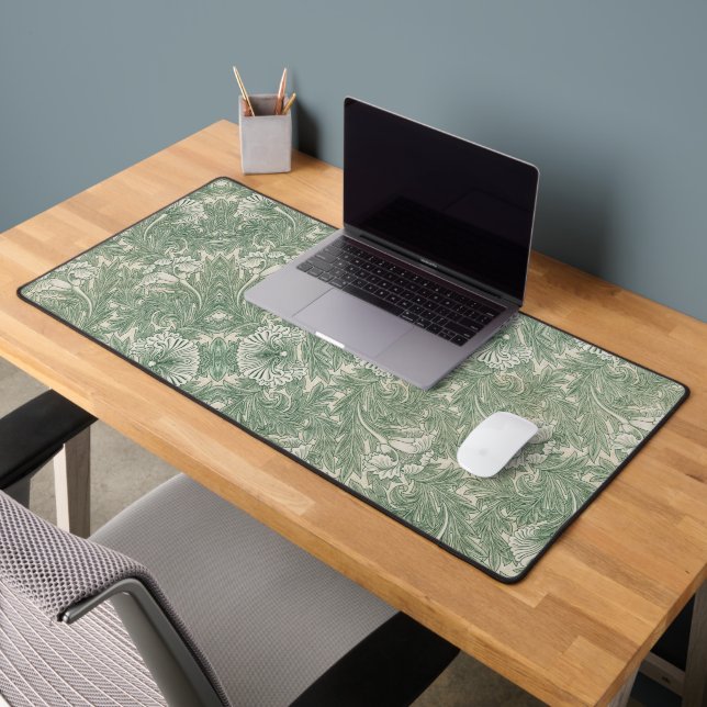 William Morris Tulip Green Print Desk Mat (Office 2)