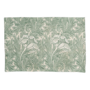 William Morris Tulip Pattern Sage Green Pillowcase