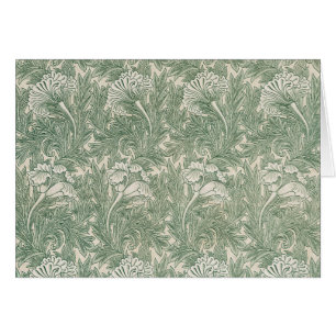 William Morris tulip wallpaper textile green