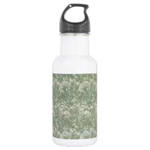 William Morris tulip wallpaper textile green 532 Ml Water Bottle