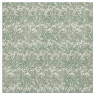 William Morris tulip wallpaper textile green Fabric