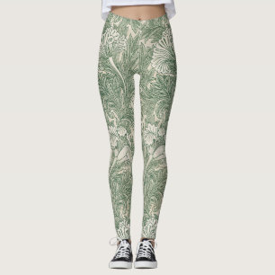 william morris tulip wallpaper textile green leggings