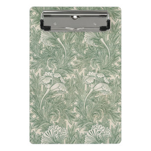 William Morris tulip wallpaper textile green Mini Clipboard