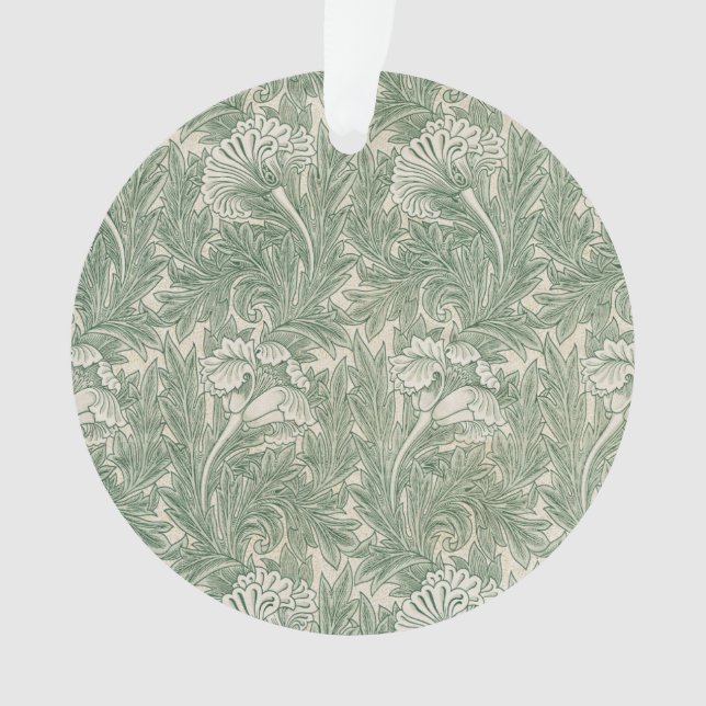 William Morris tulip wallpaper textile green Ornament (Front)