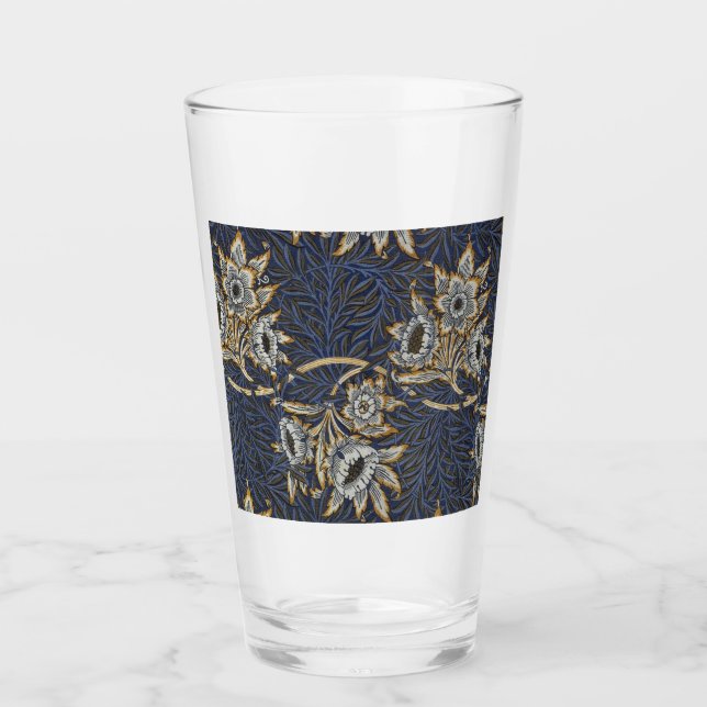 William Morris Tulip Willow Blue Pattern Glass (Front)