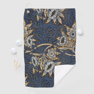 William Morris Tulip Willow Blue Pattern Golf Towel