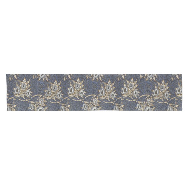 William Morris Tulip Willow Blue Pattern Short Table Runner (Horizontal)