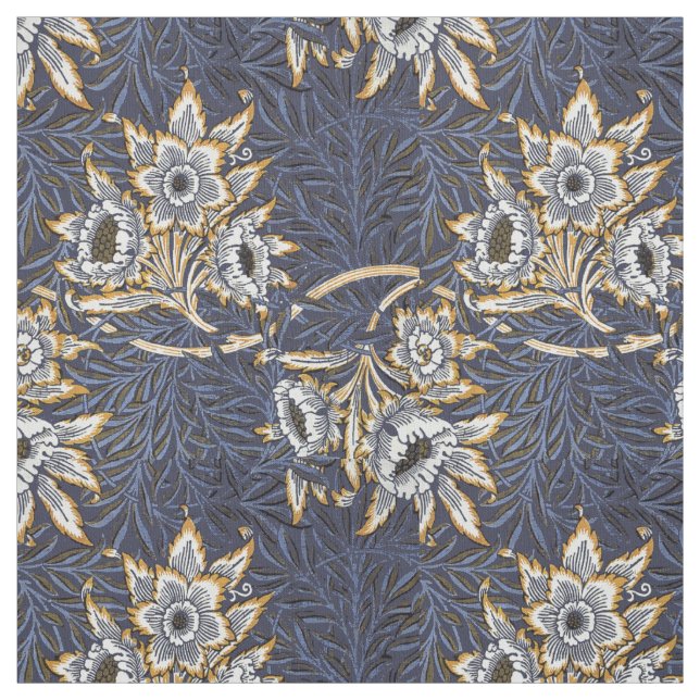 William Morris Tulip & Willow Floral Pattern Fabric (Swatch)
