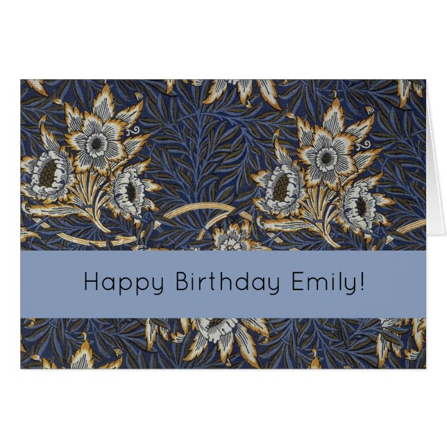 William Morris Tulip Willow Pattern Blue Floral (Front Horizontal)