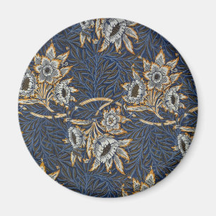 William Morris Tulip Willow Pattern Blue Floral Magnet