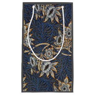 William Morris Tulip Willow Pattern Blue Floral Small Gift Bag