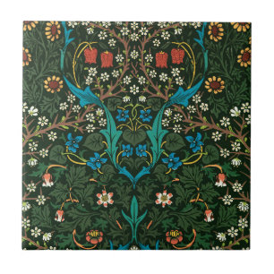 WILLIAM MORRIS "TULIPS" CERAMIC TILE