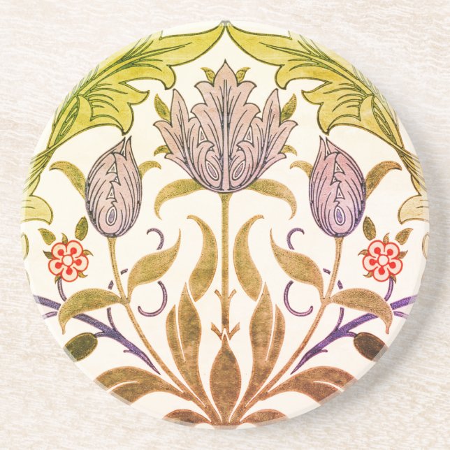 William Morris Tulips Coaster (Front)