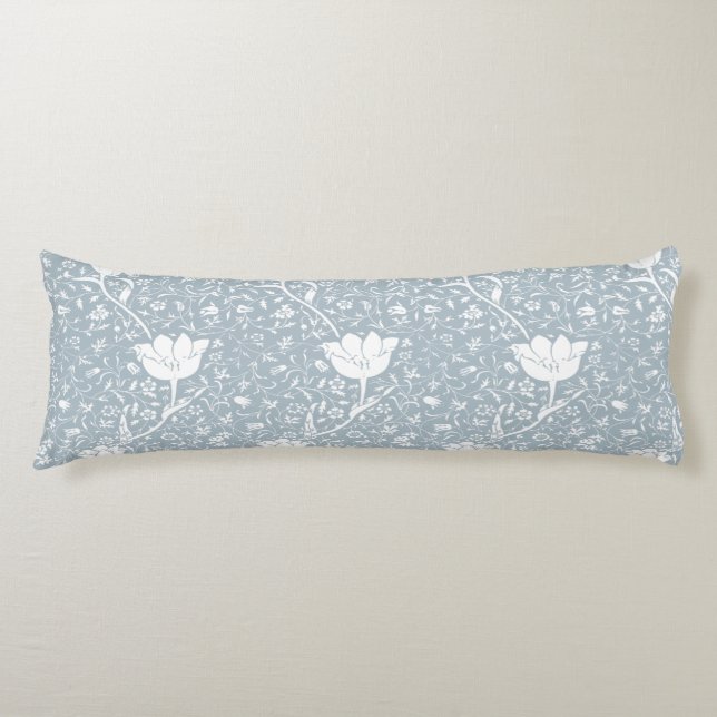 William Morris Tulips in White Pattern  Body Cushion (Front)