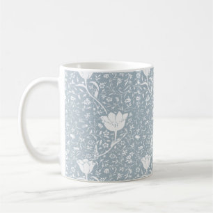 William Morris Tulips in White Pattern Coffee Mug