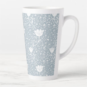 William Morris Tulips in White Pattern Latte Mug