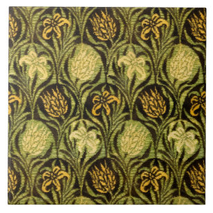 William Morris Tulips & Lilies Carpet Rug Classic Ceramic Tile