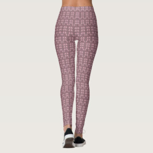 William Morris tulips, pink pattern revamped, chic Leggings
