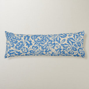 William Morris Venetian Blue Floral Tile Art Body Cushion