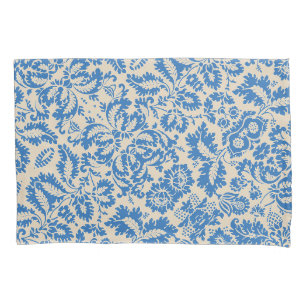 William Morris Venetian Blue Floral Tile Art Pillowcase