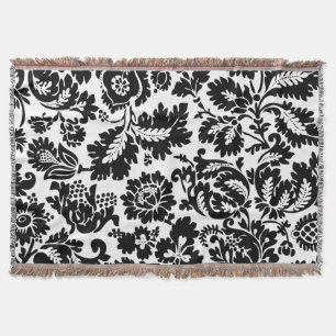 William Morris Venetian Damask Brocade Throw Blanket