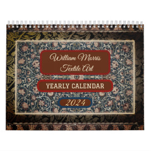  William Morris Victorian Art Floral Calendar