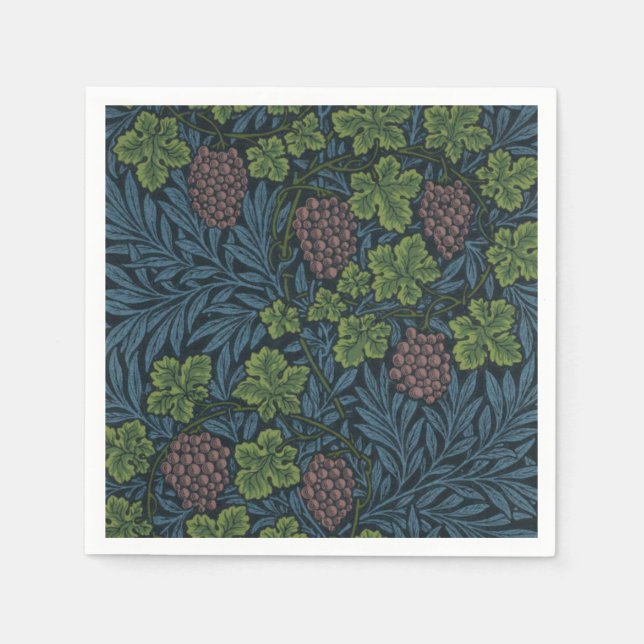 William Morris Vine Wallpaper Design Napkin (Front)