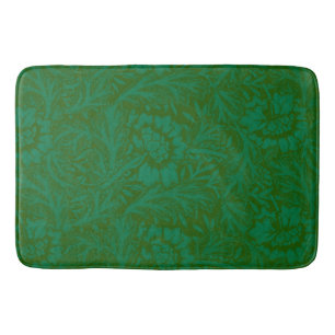 William Morris Vintage, Anemone in Emerald Green Bath Mat