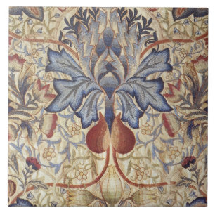 William Morris - Vintage Artichoke Flower Pattern Ceramic Tile