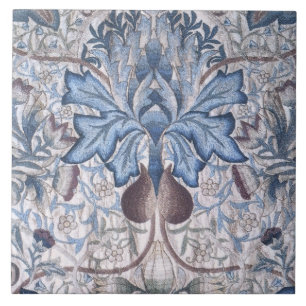 William Morris - Vintage Artichoke Flower Pattern Ceramic Tile