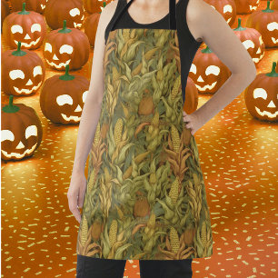 William Morris Vintage Autumn Corn Thanksgiving Apron