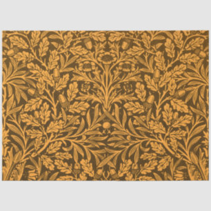 William Morris Vintage Autumn Gold Oak Pattern Tissue Paper