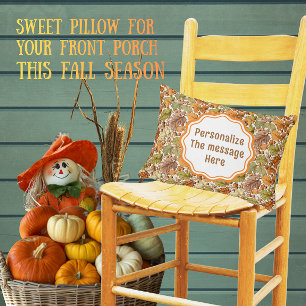 William Morris Vintage Autumn Leaves Personalised Decorative Cushion