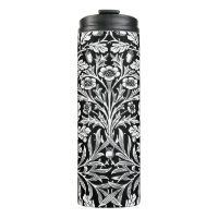William Morris Vintage Black White Oak Pattern