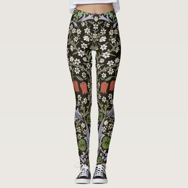 William Morris - Vintage Blackthorn Pattern Leggings (Front)