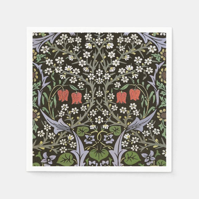 William Morris - Vintage Blackthorn Pattern Napkin (Front)