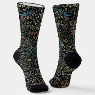 William Morris Vintage Blackthorn Pattern Socks