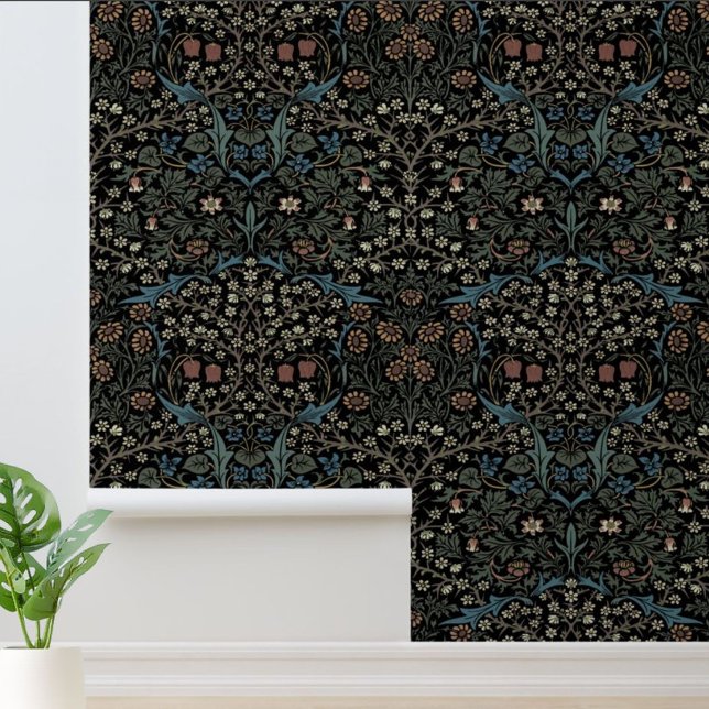 William Morris Vintage Blackthorn Pattern Wallpaper (Creator Uploaded)