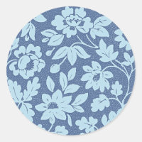William Morris, vintage blue blossoms,