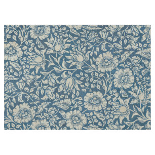 William Morris Vintage Blue Floral Pattern Tablecloth