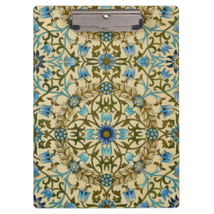 William Morris Vintage Blue Vine Seamless Pattern Clipboard