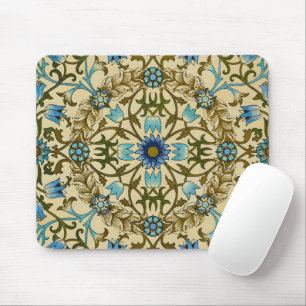 William Morris Vintage Blue Vine Seamless Pattern Mouse Pad
