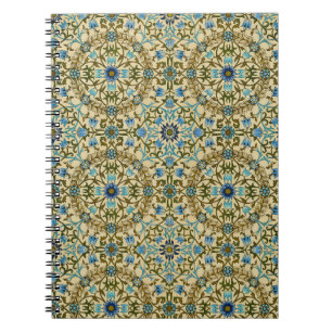 William Morris Vintage Blue Vine Seamless Pattern Notebook